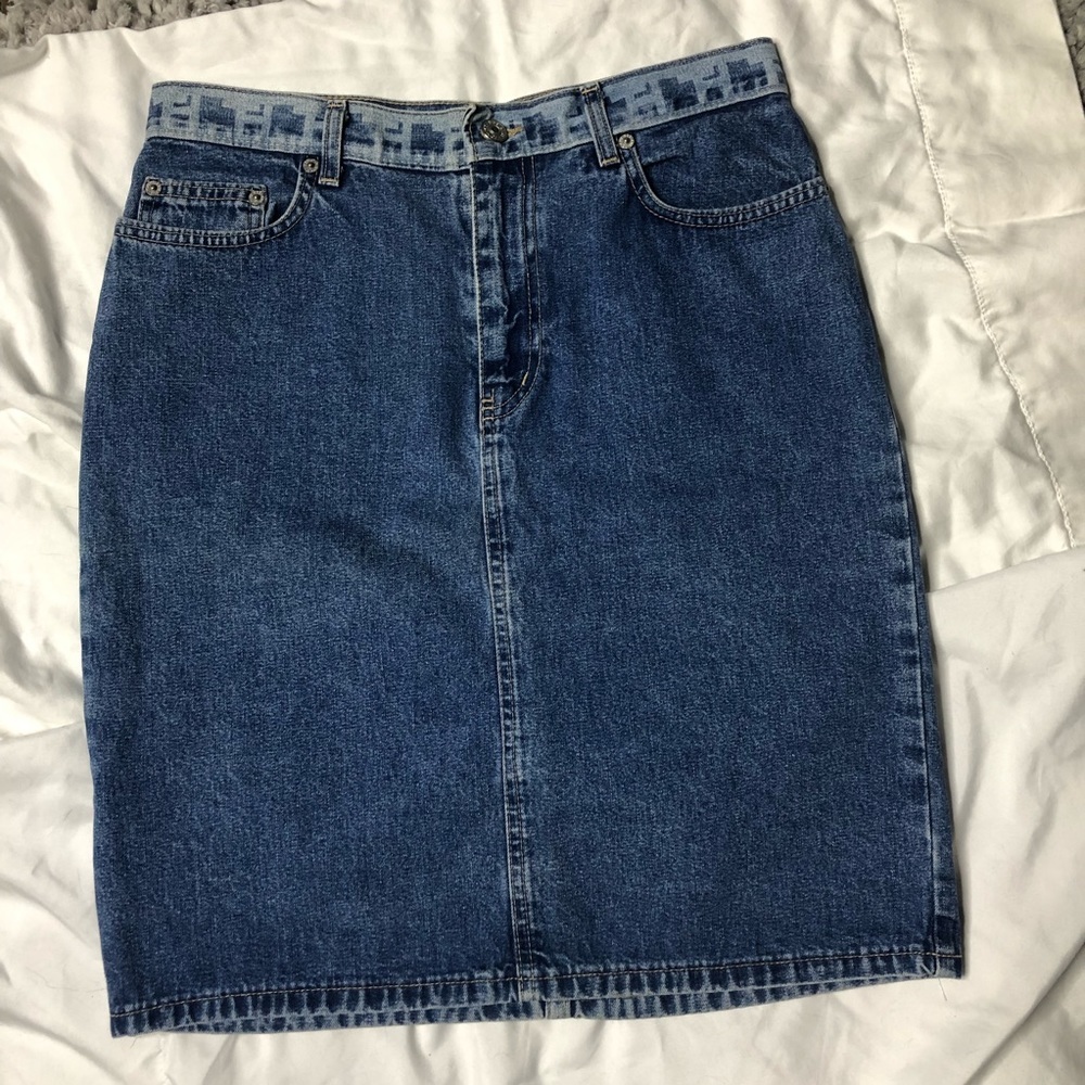 Vintage Tommy Hilfiger Logo Denim Skirt